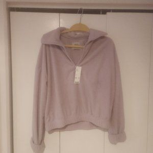 Urban Outfitters fleece pull over-Lavendar color. size Large-W/TAGS ON